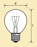 Лампа NARVA AT 25W Е27 230-240V шар прозрачный