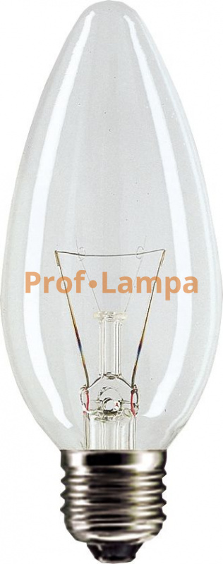 Лампа накаливания PHILIPS Standard 40W E27 230V B35 CL свеча