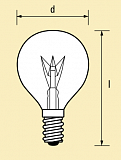 Лампа NARVA AT 40W Е14 230-240V шар прозрачный