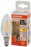 Лампа OSRAM LED RETROFIT CLASSIC B 40 FIL CL 4W/827 E14 B35 2700K