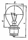 Лампа ОП 12-100-1 12V 100W P28s-24