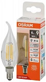 Лампа OSRAM LED RETROFIT CLASSIC BA 75 FIL CL 6W/840 E14 BA35 4000K