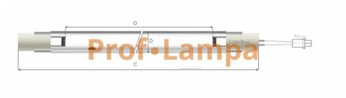 Лампа LightBest GPHHVA 1575D38/P 750W 8,0A (аналог J-38750, GPHA 38780L, UVL-38750)