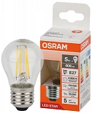 Лампа OSRAM LED RETROFIT CLASSIC P 60 FIL CL 5W/840 E27 P45 4000K 600lm