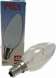 Лампа накаливания PILA B35 40W E14 FR свеча матовая
