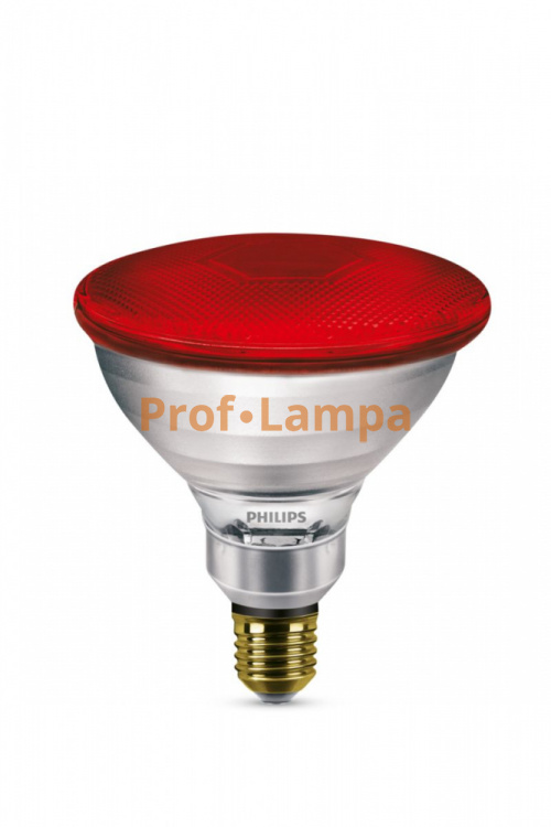 Инфракрасная лампа с отражателем PHILIPS InfraRed PAR38 IR 175W E27 240V Red