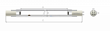 Лампа LightBest GPHHVA 1790T12L/4P 800W 8.0A (аналог TUV 800W XPT, P-38800P)