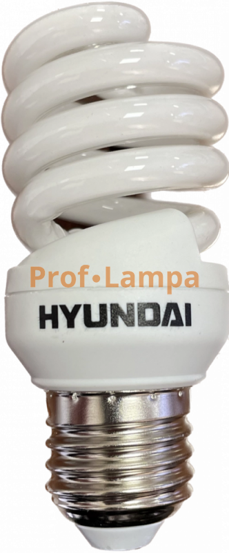 Энергосберегающая лампа Hyundai FS/2/10-13W-827-E27 2700K спираль