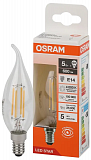 Лампа OSRAM LED RETROFIT CLASSIC BA 60 FIL CL 5W/840 E14 BA35 4000K 600lm