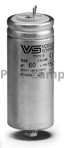 Конденсатор Vossloh Schwabe 60mF 450V 50/60Hz -40/85°C M12x12 Контакт 6.3x0.8