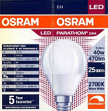 Лампа OSRAM LED DIM PARATHOM CLASSIC P 40 FR 5.3W/827 E14 P45 2700K
